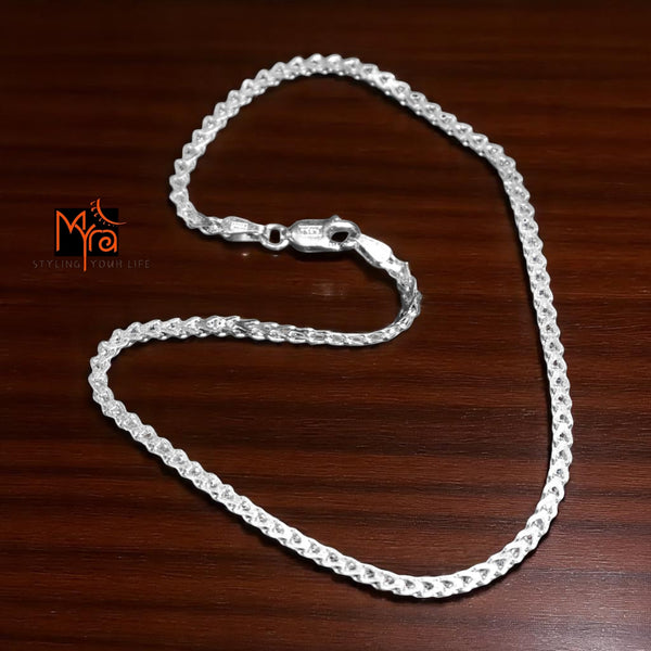 Rope Style Silver Anklet