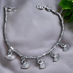 Metal Charm Anklet : Chinese Fan