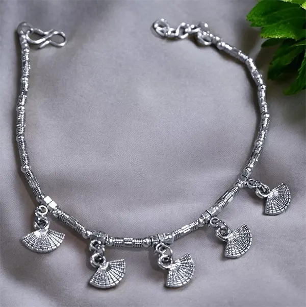 Metal Charm Anklet : Chinese Fan