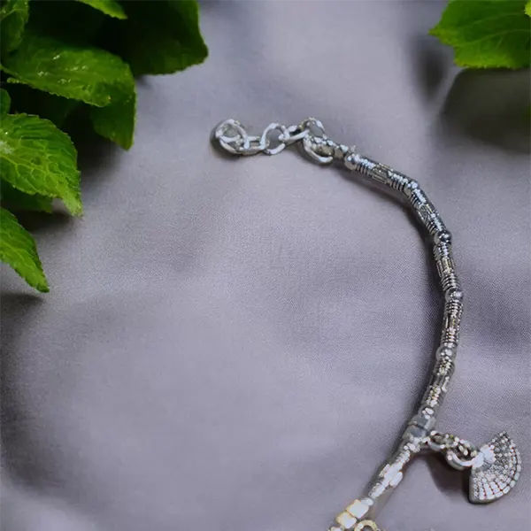 Metal Charm Anklet : Chinese Fan