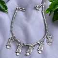 Metal Charm Anklet : Owl