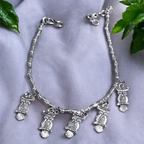 Metal Charm Anklet : Owl