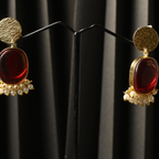 Maroon Bloom Necklace & Earring Set
