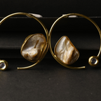 Raw Stone Brass Studs
