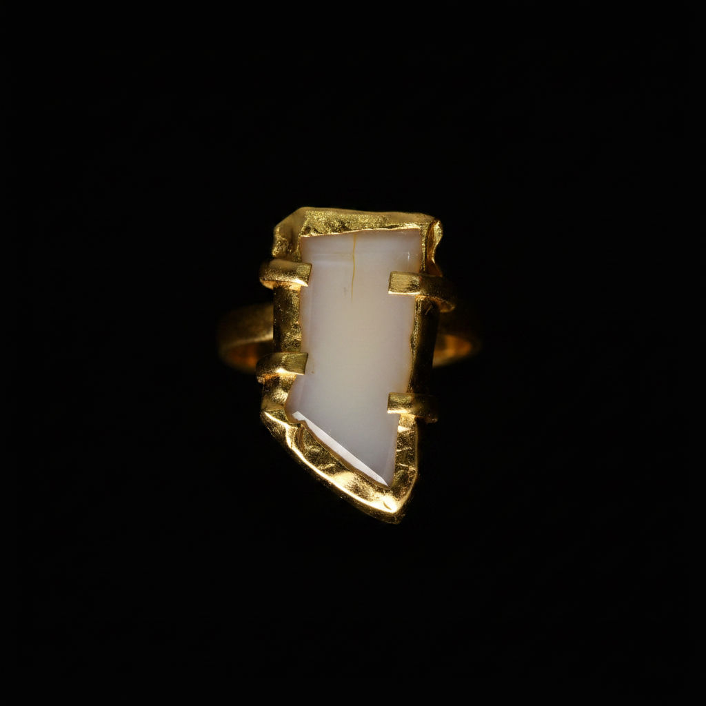 Aura Stone Brass Ring