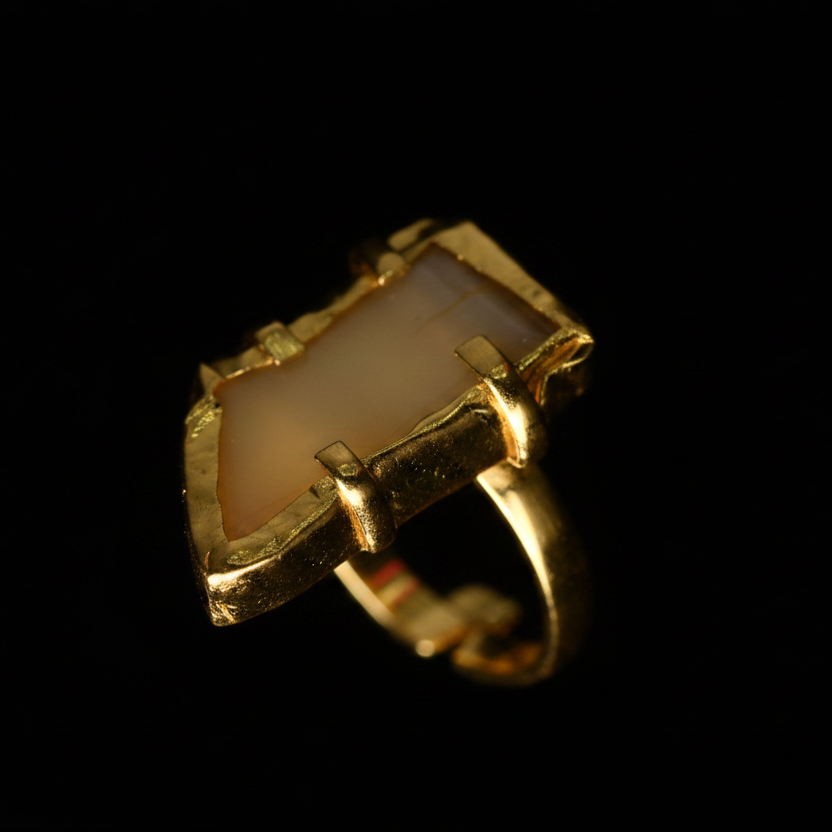 Aura Stone Brass Ring
