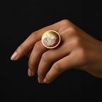 Kaashpool Handpainted Brass Ring