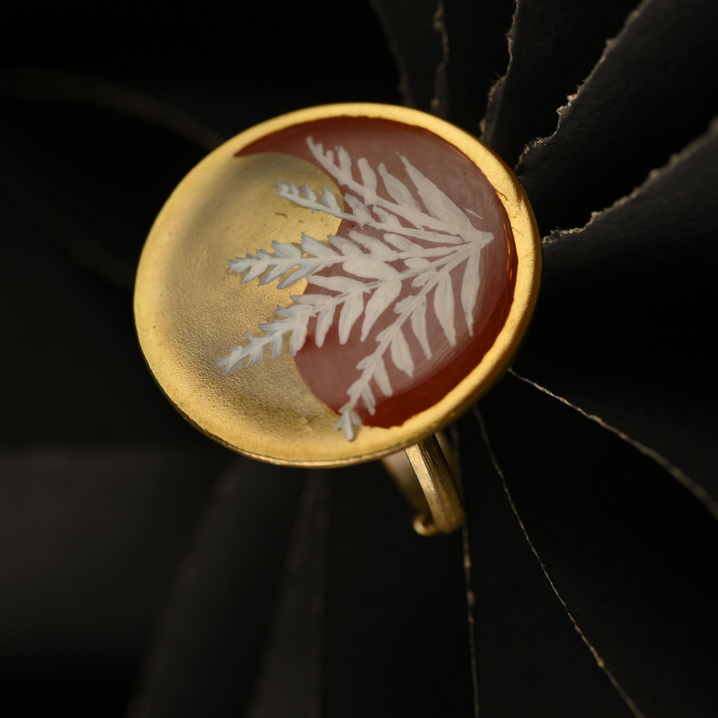 Kaashpool Handpainted Brass Ring