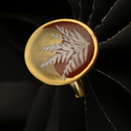 Kaashpool Handpainted Brass Ring