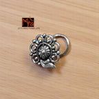 Handcrafted traditional silver nosepin India MYRA