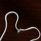 Square Pattern Silver Anklet