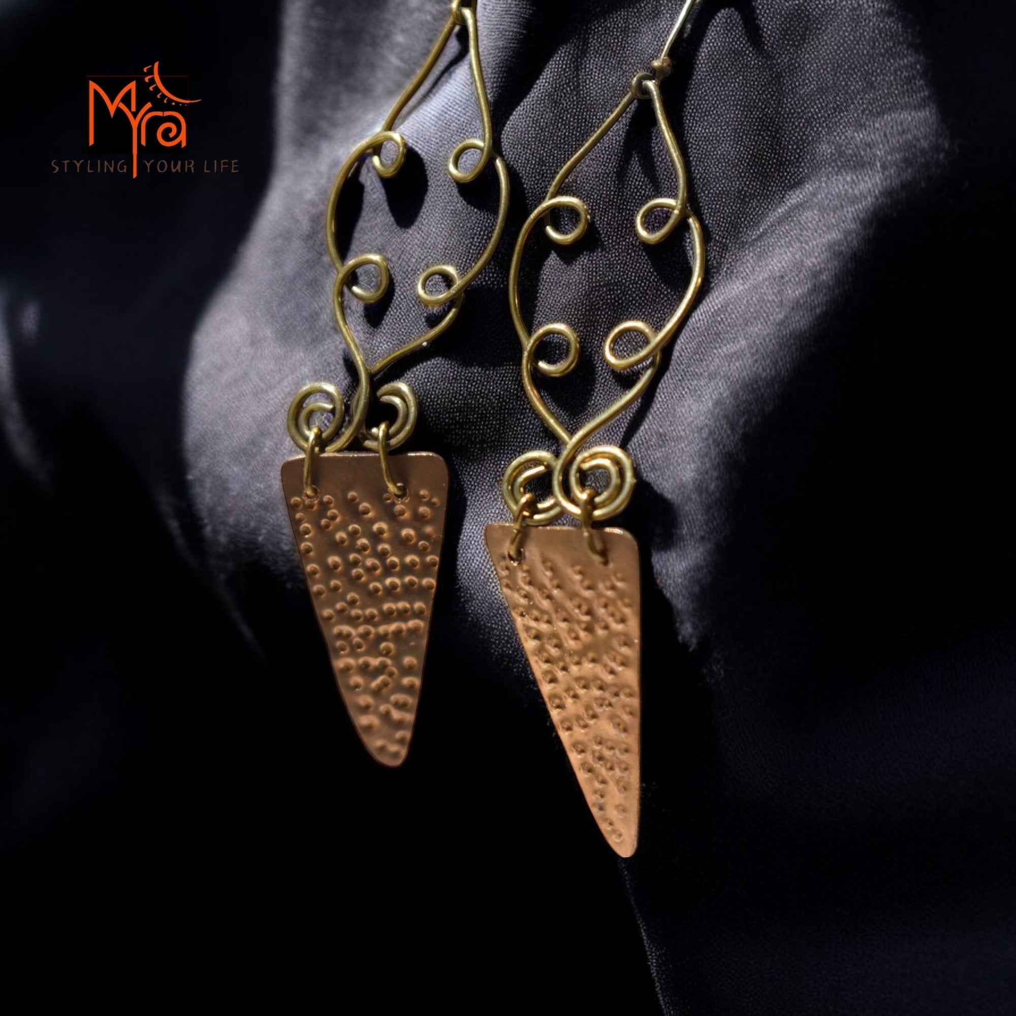 The Triangle Tendril Earrings