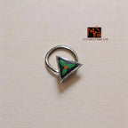 Teer Triangle Hand-Painted Silver Nosepin 92.5 sterling silver MYRA