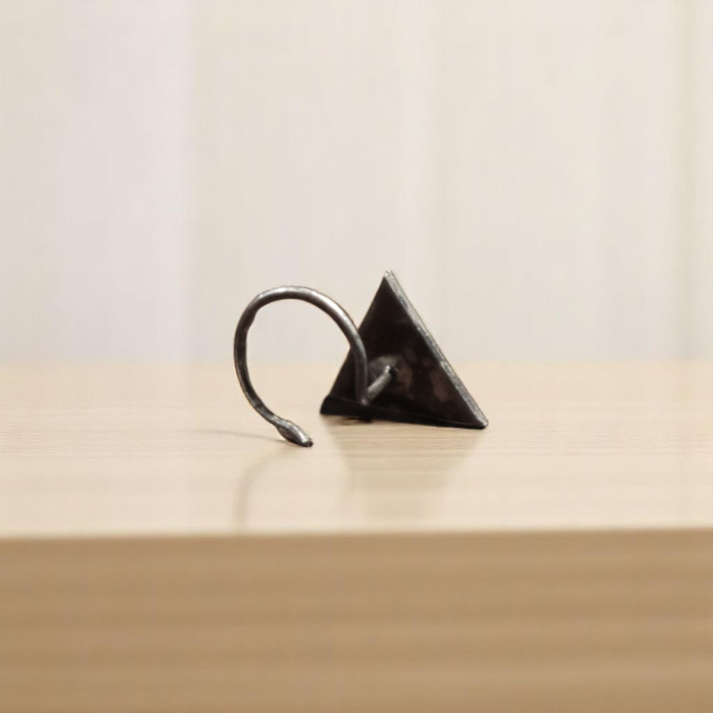 Buy hand-painted triangle silver nosepin online India MYRA