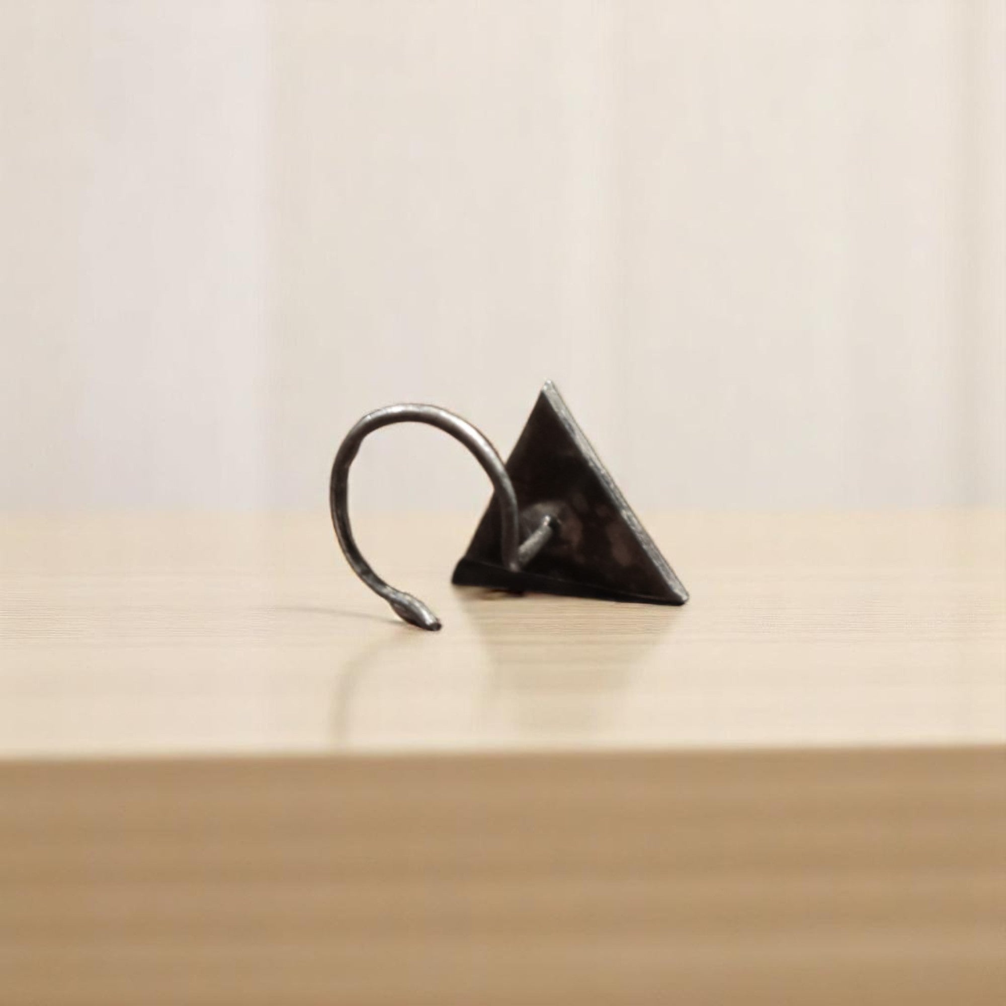 Buy hand-painted triangle silver nosepin online India MYRA