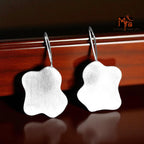 The Amoeba Brass Hanging Earrings (Silver Polished)