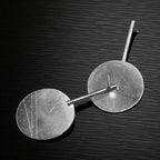 The Circle Brass Ear Studs (Silver Polished)