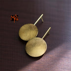 The Circle Brass Ear Studs
