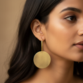 The Circle Brass Hanging Earrings