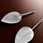 The Drop Brass Ear Studs (Silver Polished)