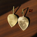 The Drop Brass Ear Studs