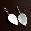 The Drop Brass Hanging Earrings (Silver Polished)