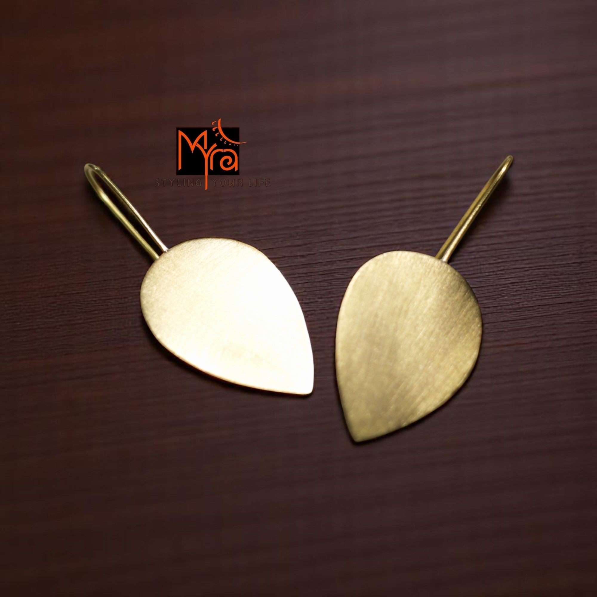 The Drop Brass Hanging Earrings
