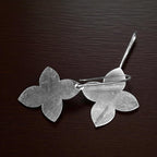 The Petals Brass Hanging Earrings (Silver Polished)