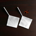 The Rhombus Brass Ear Studs (Silver Polished)