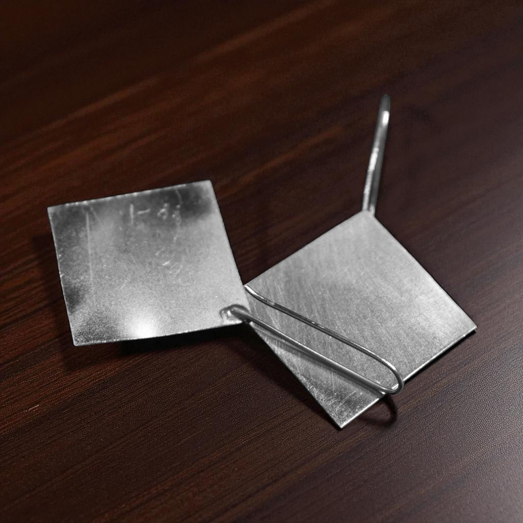 The Rhombus Brass Hanging Earrings (Silver Polished)