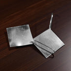The Rhombus Brass Hanging Earrings (Silver Polished)