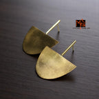 The Semi Circle Brass Ear Studs