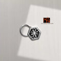 Totem Hexagon Hand-Painted Silver Nosepin 92.5 sterling silver MYRA
