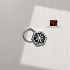 Totem Hexagon Hand-Painted Silver Nosepin 92.5 sterling silver MYRA