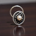 Indivar Pearl Silver Nosepin  - 925 Sterling Silver