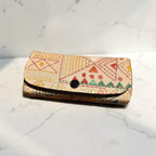 White Kantha Spectacle Case - Handcrafted Bengali Eyewear Holder