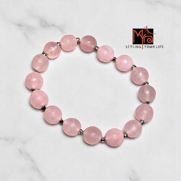 Onyx Stone Bracelet - Baby Pink
