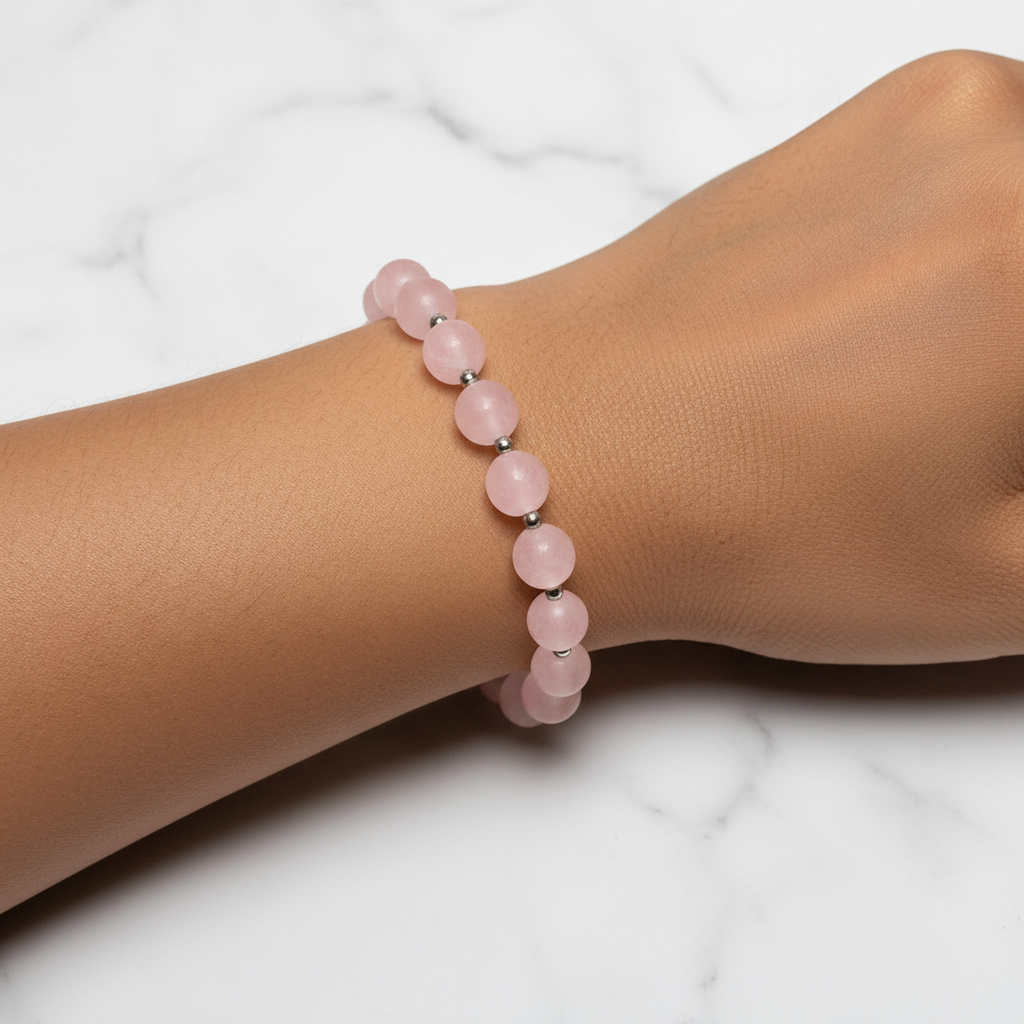 Onyx Stone Bracelet - Baby Pink