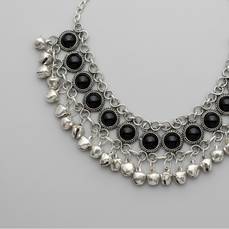 Black Ghungroo Anklet