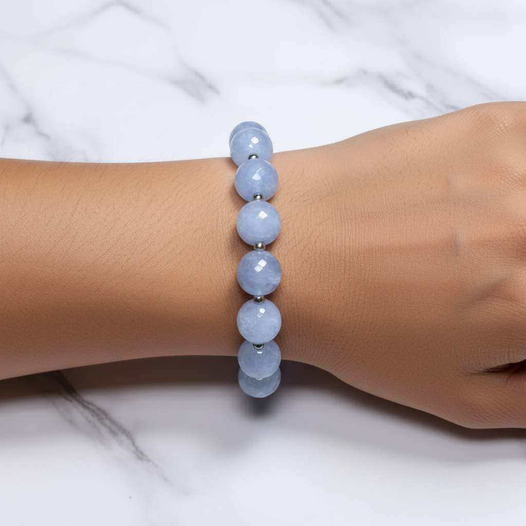 Onyx Stone Bracelet - Light Blue