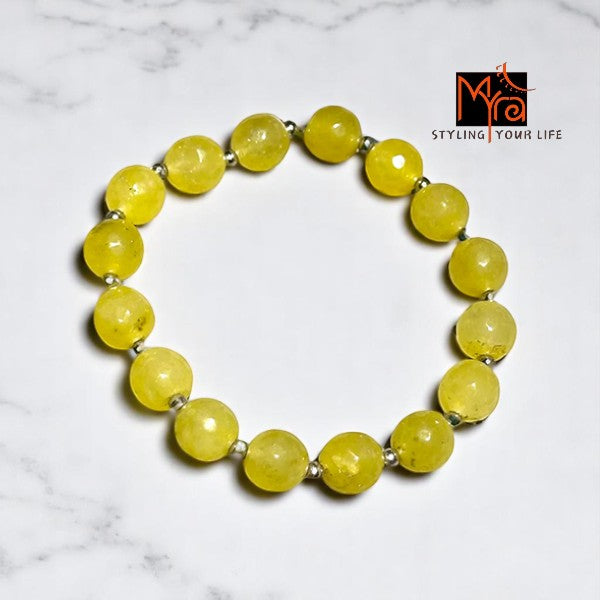 Onyx Stone Bracelet - Lime Yellow