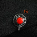 Round Red Stone Clip on Nosepin