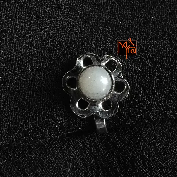 Simulated Pearl Studded Clip on Nosepin