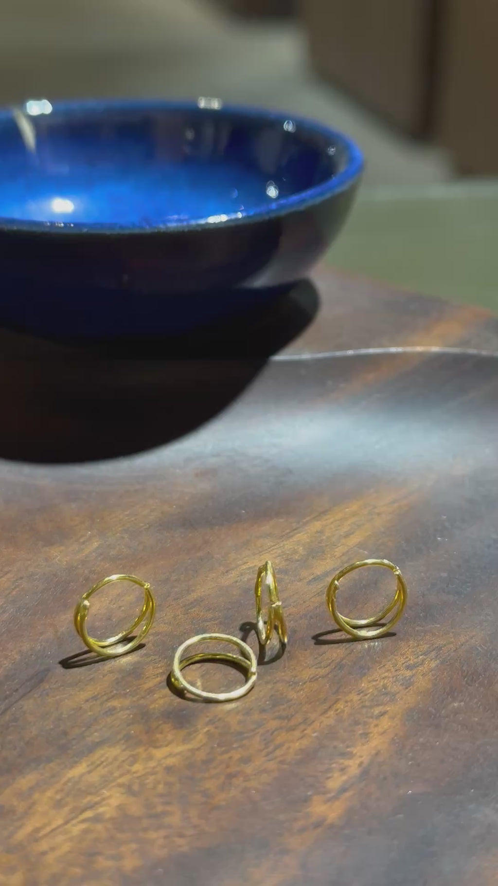 Golden Twin Orbit Nose Ring (golden polished)