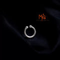 Silver Shine Clip-On Septum Ring 92.5 sterling silver no piercing MYRA