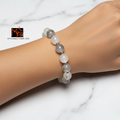 Onyx Stone Bracelet - Textured White
