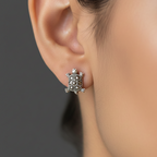 Pure Silver Marcasite Turtle Ear Studs
