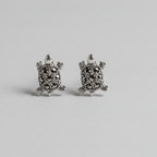 Pure Silver Marcasite Turtle Ear Studs