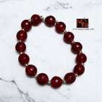 Onyx Stone Bracelet - Wine Red