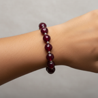 Onyx Stone Bracelet - Wine Red